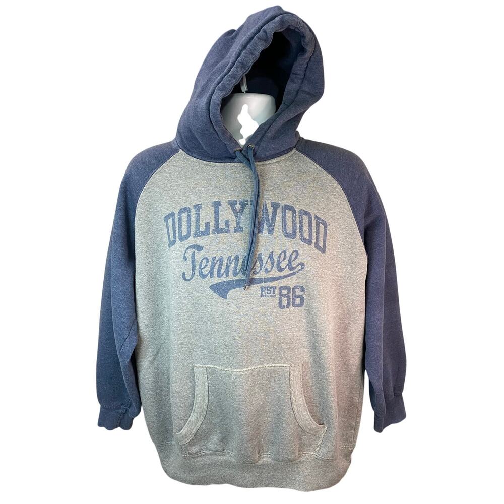 DOLLYWOOD Tennessee Adult Hoodie Large Gray & Blue